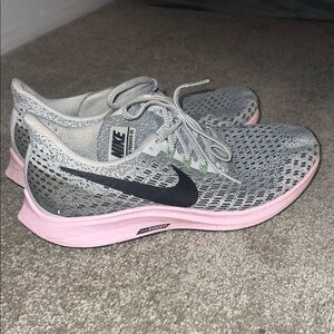 Nike Women's Gray and Pink Running Shoes
